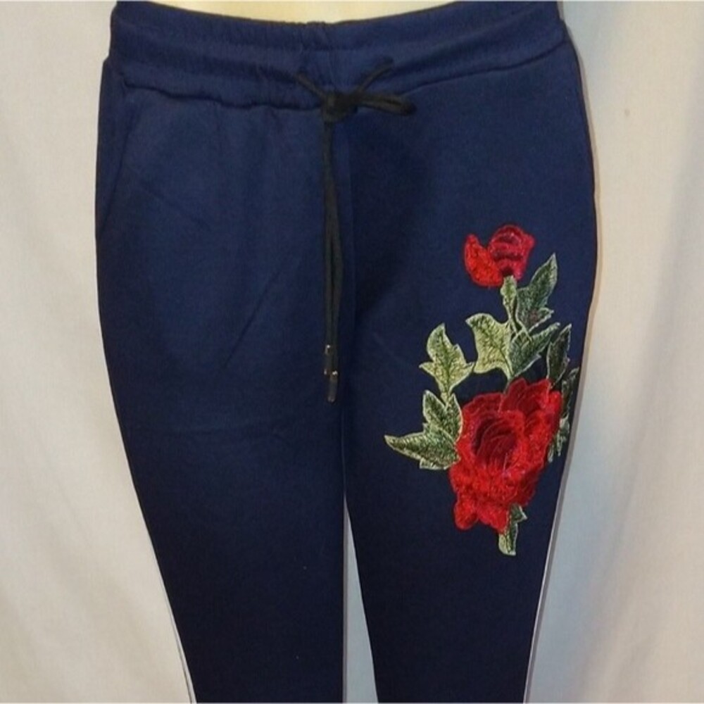 Sweats with Roses Blue S/M